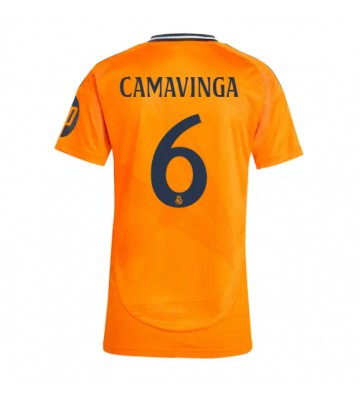 Real Madrid Eduardo Camavinga #6 Segunda Equipación Mujer 2024-25 Manga Corta